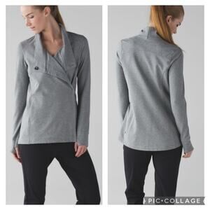 Lululemon Coast Wrap Il Size 4 Heathered Medium Grey Jacket Athletic Neutral